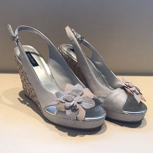 White House Black Market Wedge Heels